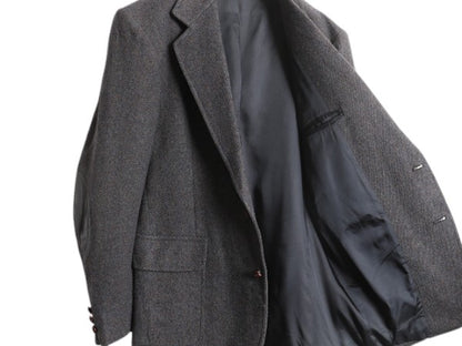 90s USA製 ペンドルトン ツイード テーラード ジャケット メンズ M 程/ オールド PENDLETON ブレザー ウール 本革 レザー エルボーパッチ