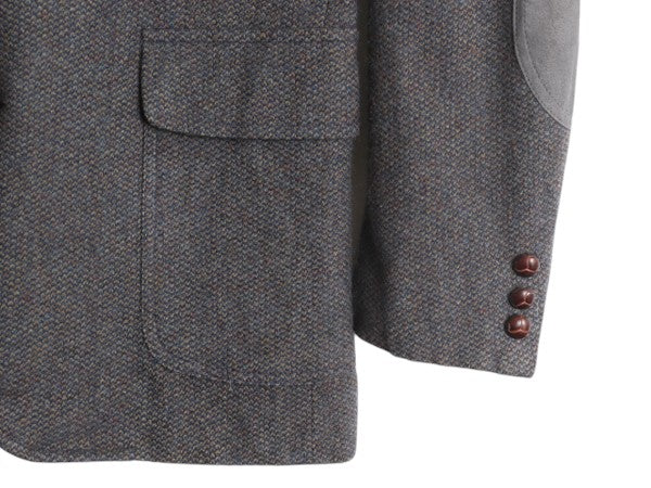 90s USA製 ペンドルトン ツイード テーラード ジャケット メンズ M 程/ オールド PENDLETON ブレザー ウール 本革 レザー エルボーパッチ