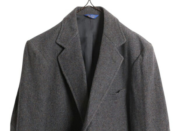 90s USA製 ペンドルトン ツイード テーラード ジャケット メンズ M 程/ オールド PENDLETON ブレザー ウール 本革 レザー エルボーパッチ