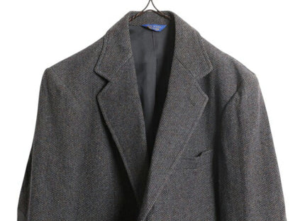 90s USA製 ペンドルトン ツイード テーラード ジャケット メンズ M 程/ オールド PENDLETON ブレザー ウール 本革 レザー エルボーパッチ