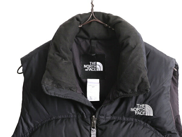 ノースフェイス ヌプシ ダウン ベスト レディース S The North face アウトドア NUPTSE 700フィル フルジップ 重ね着 前開き パッカブル 黒