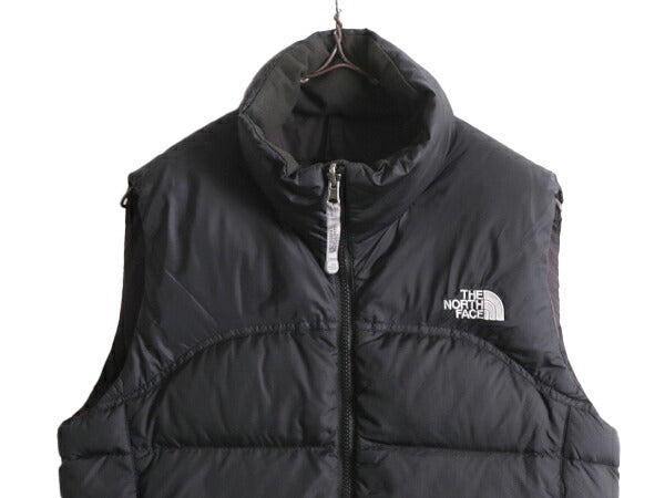 ノースフェイス ヌプシ ダウン ベスト レディース S The North face アウトドア NUPTSE 700フィル フルジップ 重ね着 前開き パッカブル 黒