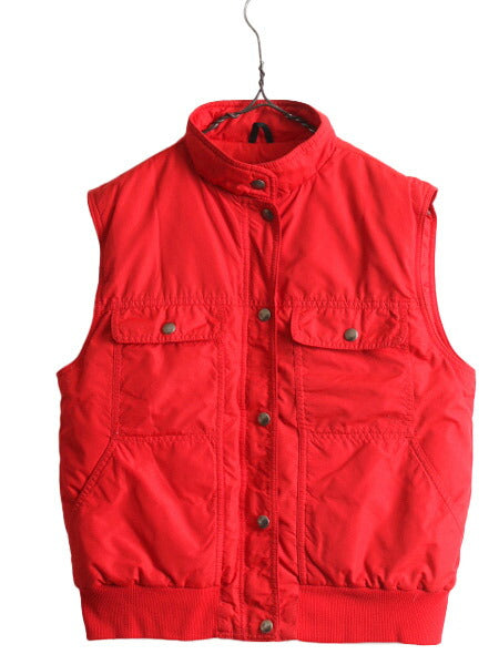 80s エディーバウアー ナイロン ダウン ベスト レディース M 程/ 80年代 ヴィンテージ Eddie Bauer アウトドア 重ね着 前開き フルジップ