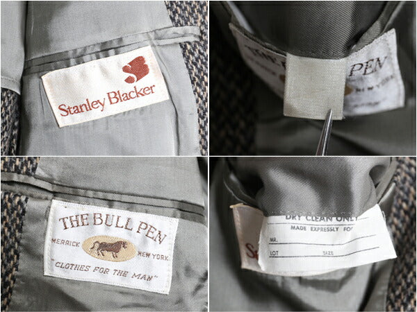 80s USA製 STANLEY BLACKER ツイード テーラード ジャケット メンズ M / 古着 80年代 ヴィンテージ ブレザー ウール マルチカラー トラッド