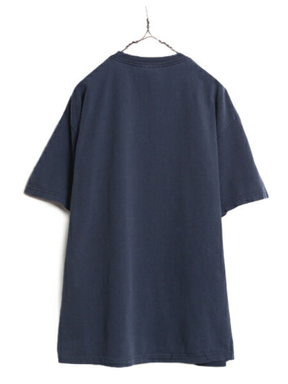 00s USA製 ジョーク メッセージ プリント 半袖 Tシャツ メンズ XL 古着 00年代 オールド ヘビーウェイト 大きいサイズ プリントT ネイビー