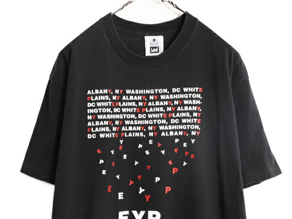 90s USA製 企業 ロゴ プリント 半袖 Tシャツ メンズ XL 古着 ヘビーウェイト シングルステッチ グラフィック アート 大きいサイズ ブラック