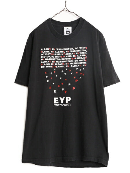 90s USA製 企業 ロゴ プリント 半袖 Tシャツ メンズ XL 古着 ヘビーウェイト シングルステッチ グラフィック アート 大きいサイズ ブラック