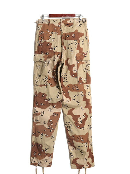 90s 91年製 US ARMY 米軍実物 デザート カモ BDU ミリタリー パンツ SMALL X-LONG 古着 90年代 ミリタリー 6C チョコチップ アーミー 迷彩