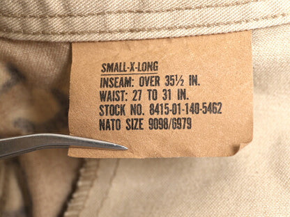 90s 91年製 US ARMY 米軍実物 デザート カモ BDU ミリタリー パンツ SMALL X-LONG 古着 90年代 ミリタリー 6C チョコチップ アーミー 迷彩