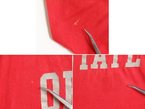 80s USA製 オハイオ 2段 カレッジ プリント Tシャツ メンズ L 古着 アルテックス ヴィンテージ ヘビーウェイト シングルステッチ コットン