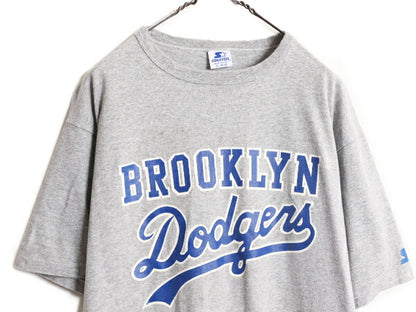 90s USA製 MLB オフィシャル スターター ドジャース プリント 半袖Tシャツ メンズ XL / 90年代 オールド シングルステッチ ヘビーウェイト