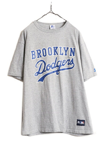 90s USA製 MLB オフィシャル スターター ドジャース プリント 半袖Tシャツ メンズ XL / 90年代 オールド シングルステッチ ヘビーウェイト