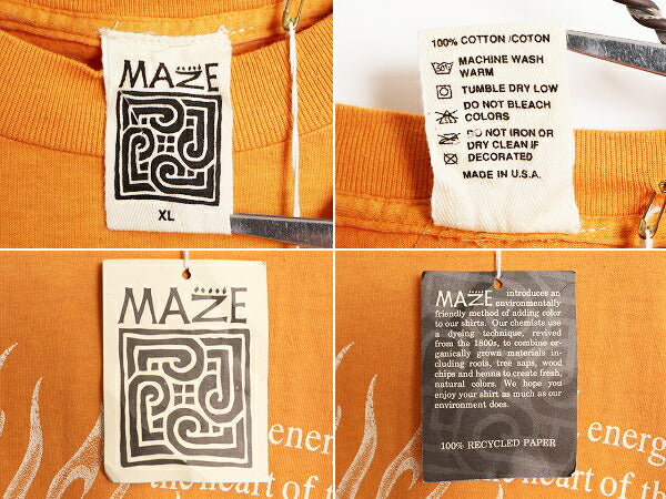 デッドストック 90s USA製 メッセージ アート プリント 半袖 Tシャツ メンズ XL / 新品 90年代 オールド シングルステッチ ヘビーウェイト