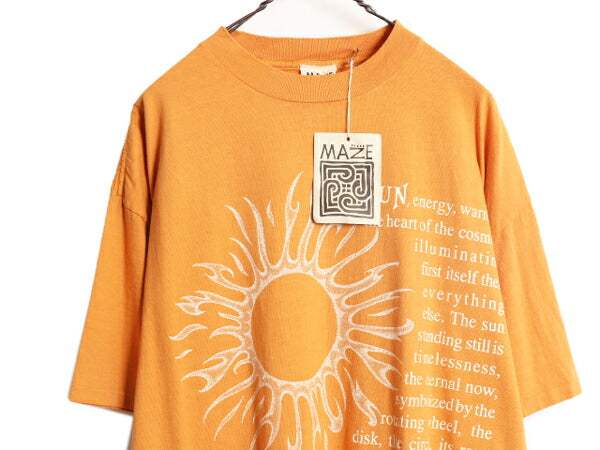 デッドストック 90s USA製 メッセージ アート プリント 半袖 Tシャツ メンズ XL / 新品 90年代 オールド シングルステッチ ヘビーウェイト