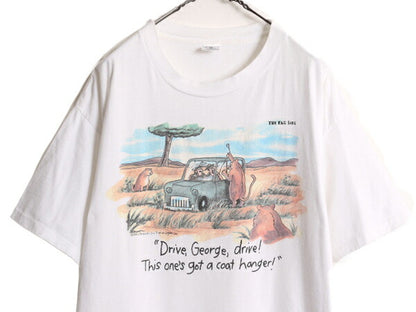 90s USA製 ジョーク イラスト プリント Tシャツ メンズ XL / オールド アート グラフィック キャラクター シングルステッチ ヘビーウェイト