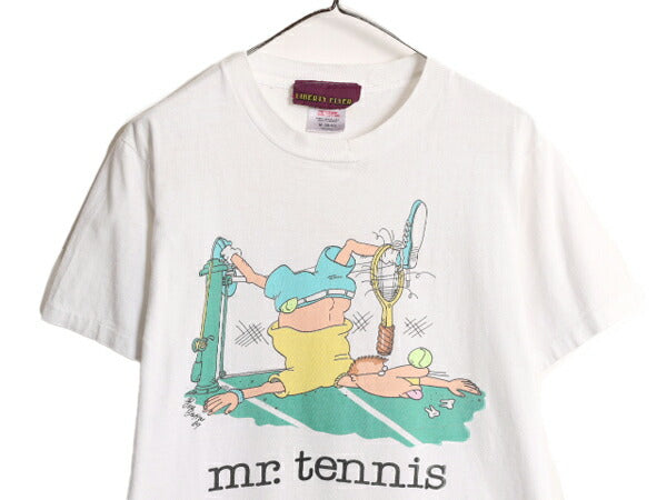 80s ジョーク イラスト プリント 半袖 Tシャツ メンズ M 古着 80年代 ヴィンテージ ヘビーウェイト シングルステッチ キャラクター アート