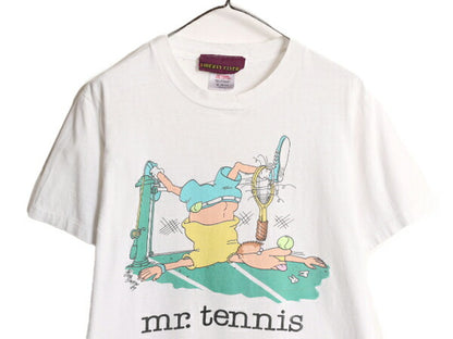80s ジョーク イラスト プリント 半袖 Tシャツ メンズ M 古着 80年代 ヴィンテージ ヘビーウェイト シングルステッチ キャラクター アート