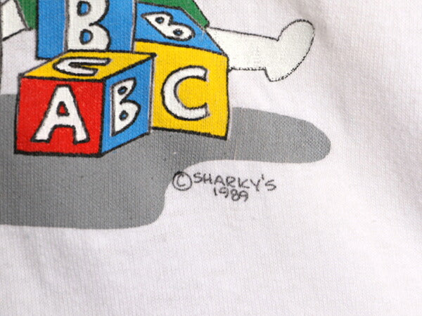 80s USA製 ジョーク イラスト プリント 半袖 Tシャツ メンズ XL 古着 ヴィンテージ ヘビーウェイト シングルステッチ キャラクター アート
