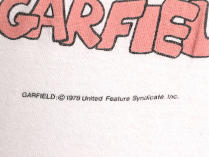 70s ガーフィールド プリント 半袖 Tシャツ メンズ レディース M / 70年代 ヴィンテージ GARFIELD シングルステッチ キャラクター イラスト