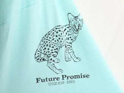 90s USA製 ネコ アート イラスト プリント 半袖 Tシャツ メンズ レディース M / オールド シングルステッチ アニマル ヘビーウェイト 企業