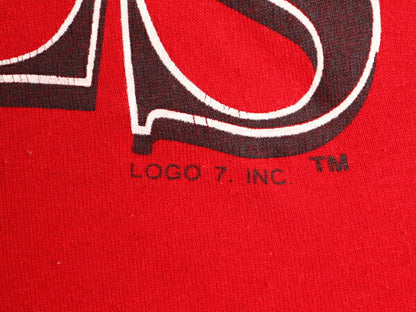 90s USA製 NBA ブルズ プリント 半袖 Tシャツ メンズ XL / 古着 90年代 オールド キャラクター アート バスケ ジョーダン シングルステッチ