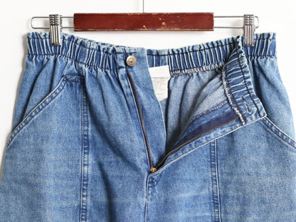 90s チェロキー デニム ショートパンツ レディース M / 古着 90年代 オールド CHEROKEE 短パン コットン ショーツ ノータック ヒゲ アタリ