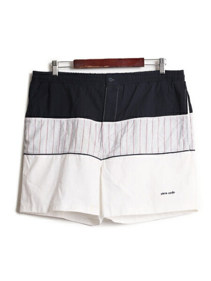 90s ピエールカルダン デザイン ショートパンツ メンズ L / オールド Pierre Cardin スイム ショーツ 短パン 海パン 水陸両用 マルチカラー