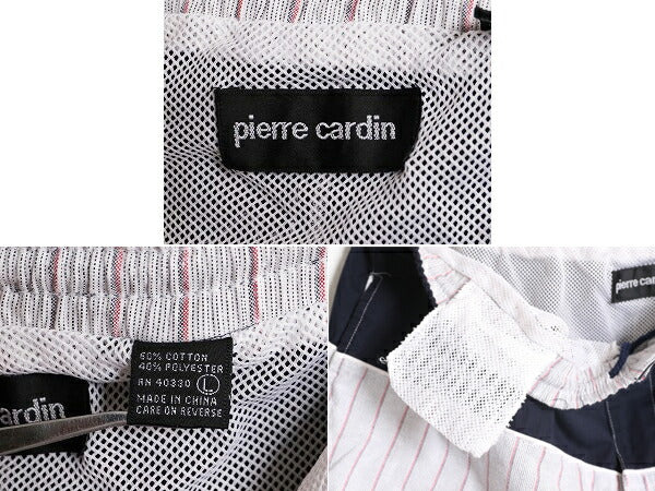 90s ピエールカルダン デザイン ショートパンツ メンズ L / オールド Pierre Cardin スイム ショーツ 短パン 海パン 水陸両用 マルチカラー