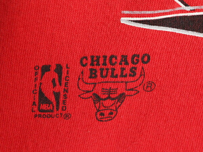 90s USA製 NBA オフィシャル ブルズ プリント 半袖 Tシャツ メンズ L 古着 オールド キャラクター バスケ シングルステッチ ヘビーウェイト