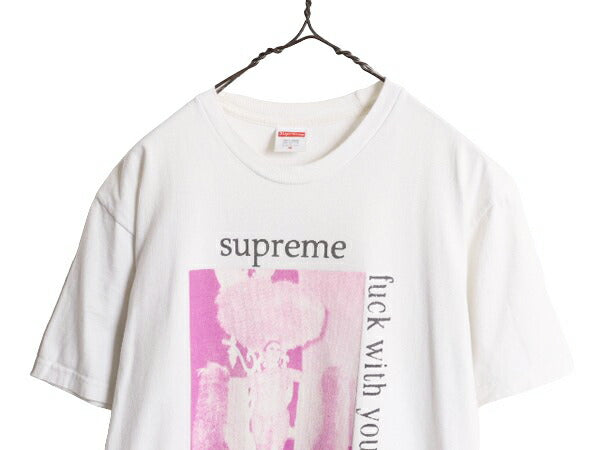 17AW USA製 シュプリーム アート フォト プリント Tシャツ メンズ M / 古着 Supreme オフィシャル ヘビーウェイト メッセージ グラフィック