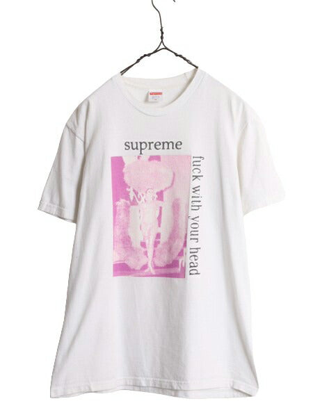 17AW USA製 シュプリーム アート フォト プリント Tシャツ メンズ M / 古着 Supreme オフィシャル ヘビーウェイト メッセージ グラフィック