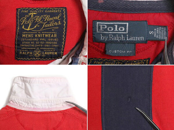 ポロ ラルフローレン 長袖 ラガーシャツ メンズ S / 古着 POLO 長袖シャツ ラグビー ヘビーウェイト ユニオンジャック パネル イングランド