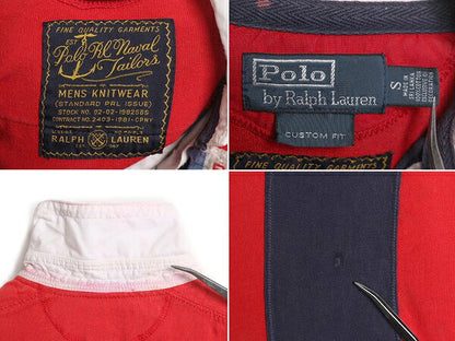 ポロ ラルフローレン 長袖 ラガーシャツ メンズ S / 古着 POLO 長袖シャツ ラグビー ヘビーウェイト ユニオンジャック パネル イングランド