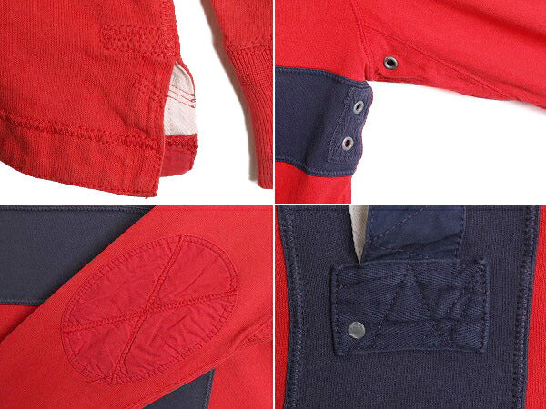 ポロ ラルフローレン 長袖 ラガーシャツ メンズ S / 古着 POLO 長袖シャツ ラグビー ヘビーウェイト ユニオンジャック パネル イングランド