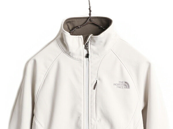 US企画 ノースフェイス APEX ソフトシェル ジャケット レディース S / 古着 The North Face アウトドア 裏 フリース ブルゾン フルジップ