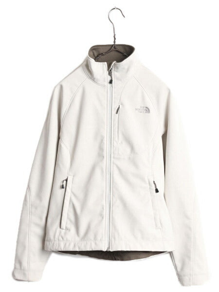 US企画 ノースフェイス APEX ソフトシェル ジャケット レディース S / 古着 The North Face アウトドア 裏 フリース ブルゾン フルジップ