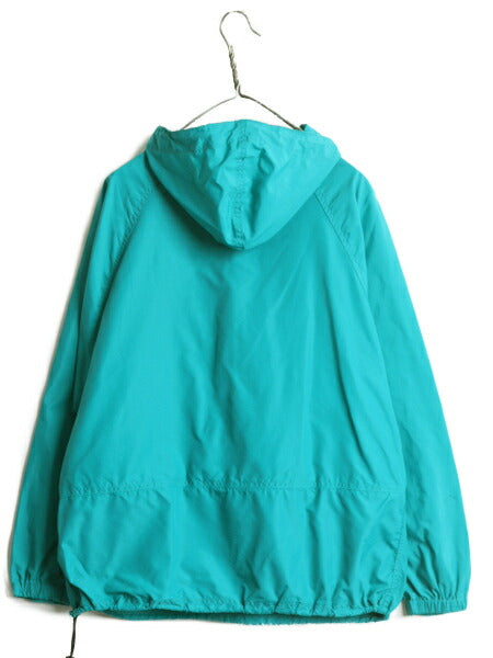 90s エルエルビーン ナイロン アノラック フード パーカー ジャケット メンズ M 程/ 古着 オールド LLBEAN アウトドア ハーフジップ マンパ