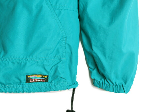 90s エルエルビーン ナイロン アノラック フード パーカー ジャケット メンズ M 程/ 古着 オールド LLBEAN アウトドア ハーフジップ マンパ