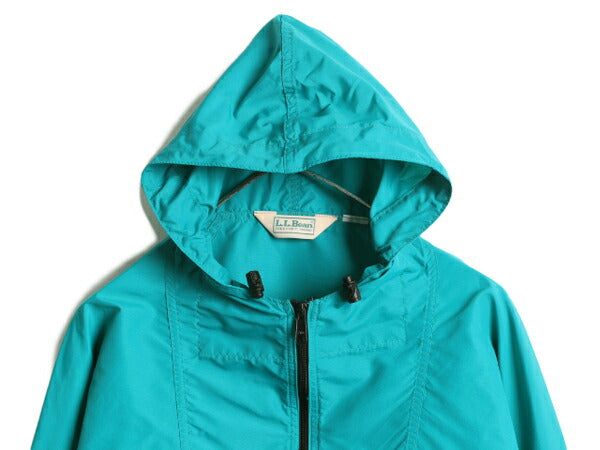90s エルエルビーン ナイロン アノラック フード パーカー ジャケット メンズ M 程/ 古着 オールド LLBEAN アウトドア ハーフジップ マンパ