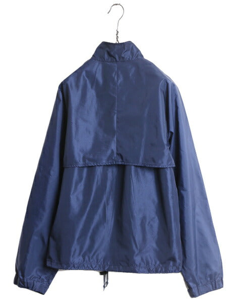 80s エルエルビーン ナイロン ジャケット メンズ S 古着 80年代 ヴィンテージ LLBean アウトドア フルジップ ハイネック 企業 ブルゾン 紺