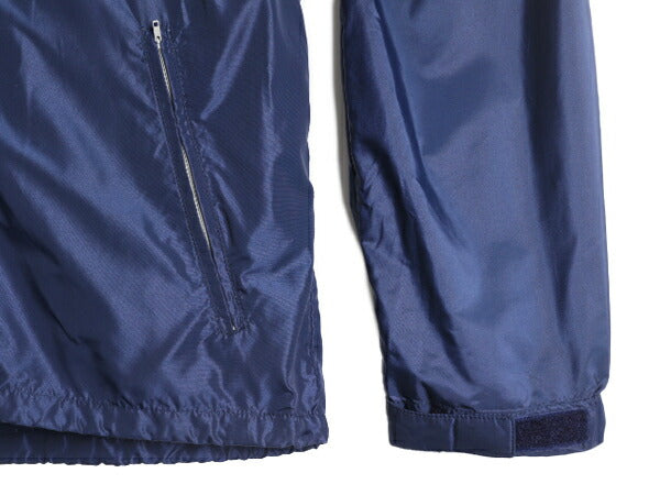 80s エルエルビーン ナイロン ジャケット メンズ S 古着 80年代 ヴィンテージ LLBean アウトドア フルジップ ハイネック 企業 ブルゾン 紺
