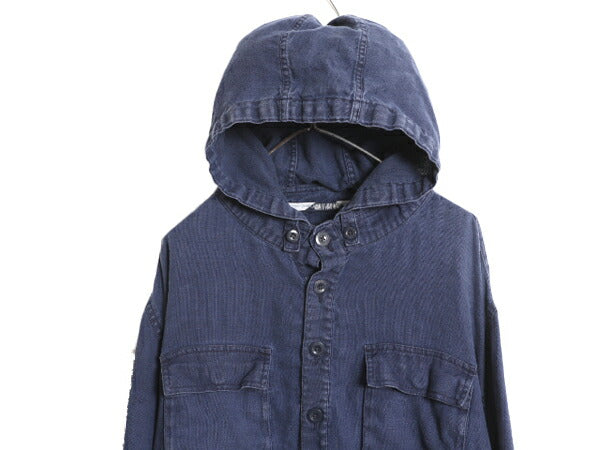00s トミーヒルフィガー 100% リネン パーカー ジャケット メンズ XL 古着 00年代 オールド TOMMY HILFIGER フード プルオーバー ブルゾン