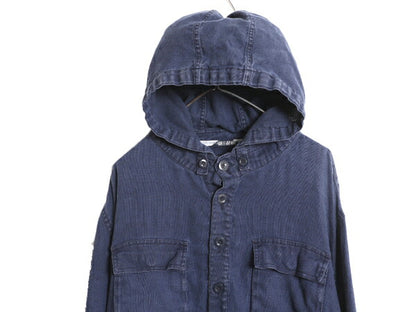 00s トミーヒルフィガー 100% リネン パーカー ジャケット メンズ XL 古着 00年代 オールド TOMMY HILFIGER フード プルオーバー ブルゾン