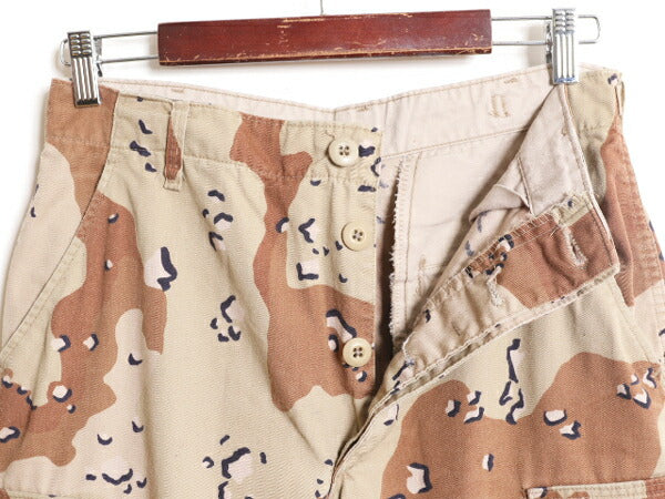 80s 82年製 US ARMY 米軍実物 デザート カモ BDU ミリタリー パンツ SMALL REGULAR / 80年代 ヴィンテージ 6c チョコチップ アーミー 迷彩