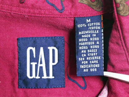 90s OLD GAP 総柄 長袖 シャツ メンズ M / 90年代 オールド ギャップ コットン マルチカラー カウボーイ ウエスタン 総柄シャツ パープル