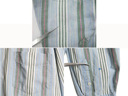 90s 大きいサイズ XXL ■ DOCKERS リーバイス ストライプ 長袖 ボタンダウン シャツ ( メンズ ) 古着 ドッカーズ LEVIS ストライプシャツ