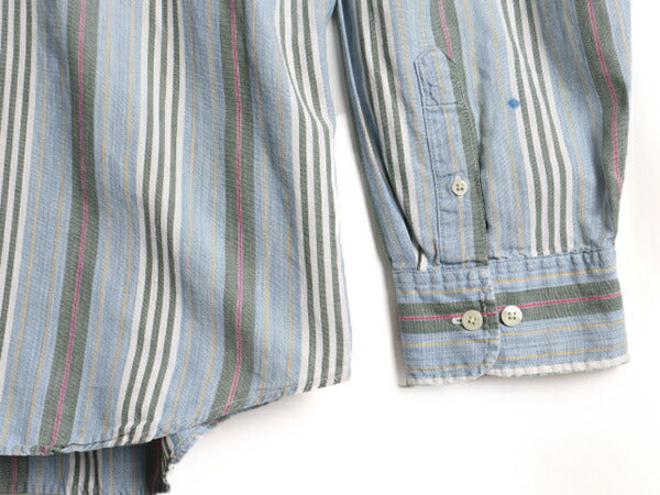 90s 大きいサイズ XXL ■ DOCKERS リーバイス ストライプ 長袖 ボタンダウン シャツ ( メンズ ) 古着 ドッカーズ LEVIS ストライプシャツ