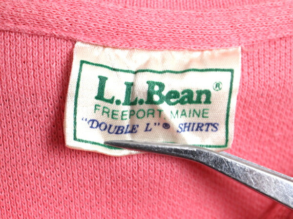 80s ビンテージ ■ LLBEAN 鹿の子 半袖 ポロシャツ ( メンズ M 程) 80年代 古着 エルエルビーン LLビーン 半袖シャツ DOUBLE L SHIRTS 無地