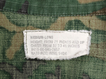 70s 79年製 米軍実物 US ARMY LC-1 リーフ カモ ホットウェザー ジャケット MEDIUM LONG / 古着 70年代 ヴィンテージ ミリタリー 迷彩 軍物