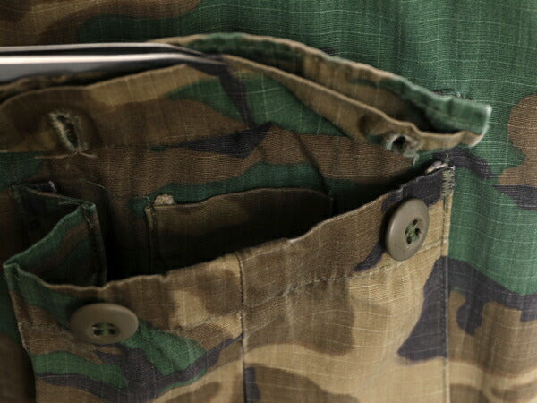 70s 79年製 米軍実物 US ARMY LC-1 リーフ カモ ホットウェザー ジャケット MEDIUM LONG / 古着 70年代 ヴィンテージ ミリタリー 迷彩 軍物